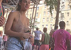 Sheer Top In Public'