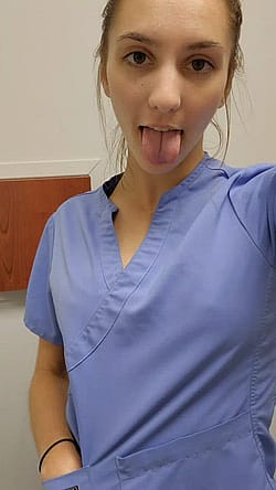 In Case You Wondered What A Horny Nurse Does On Her Bathroom Break'