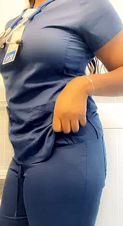 Pulling Down My Scrubs To Show You The Ass You’re Gonna Lick'