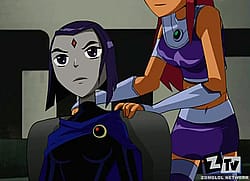 Starfire Gives Raven A Helping Hand (ZONE)'