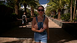 Mila Walking Around In Public With Her Incredible Boobs Out For All To See! 😊 Full 37min Vid Can Be Seen On BralessForever!'