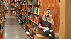 Wearing A Sheer Top In The Bookstore'