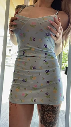 Suprise Under My New Summer Dress'