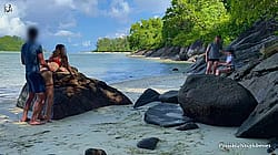 Standing Doggy Fuck On Beach While Couple Watch'