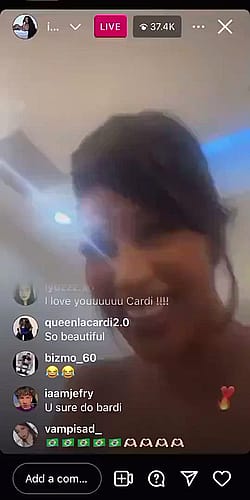 Cardi b live nipslip'