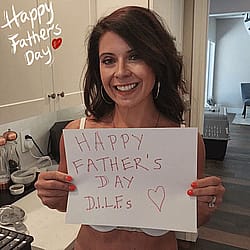 Happy Father's Day! Annabelle & I did our Live Cam for Dads this AM (recording available). We hope you had a nice day dads out there! Here's some boobs for you. We know dads like boobs.'