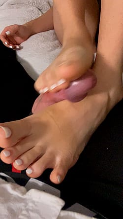 The power of my perfect feet. I can make him cum so casually'