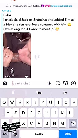 GF made him cuck by fucking her ex after adding him on Snapchat again to get old vids'