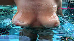 Topless at public pool... I love it!'