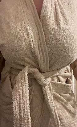 Only bought this bathrobe so you could take it off :)'