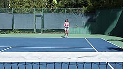 Topless tennis'