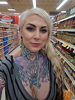 Flashing my Tits and Upskirt Pussy Grocery Shopping'