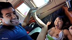 Come with us on Amor Air as we take off and join the mile-high club 🔥. And yeah she had her fastest orgasm ever - literally seconds 👅'