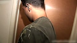 Cuckold loser caught his girlfriend cheating on him in the bathroom with his bully'