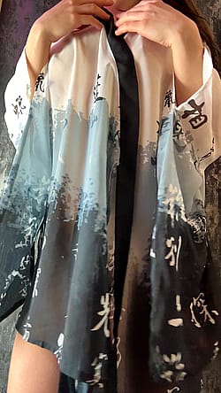 Imagine, you came home after a hard workday and I'm waiting you in my kimono, with fresh food and with my company. Would you be happy?'