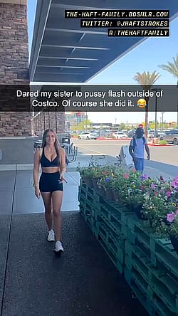 Sister takes on dare from brother'