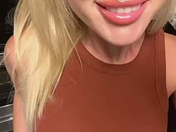 Blonde Babe Shares Her Tits on OnlyFans'