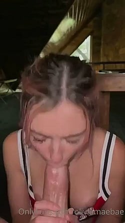 Those Eyes: A GIF of a Woman Giving a Handjob'