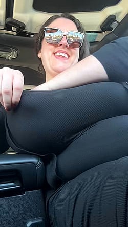 Big Tits Flashing in Car: Public Play is Always a Bit of Fun'