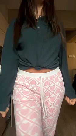 Italian girl with natural boobs shows off her big ass and big tits'