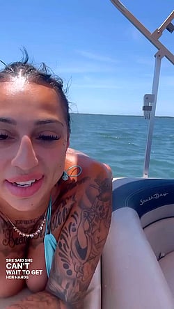 Big Booty Babe Twerking on a Boat: Them Backshots Would Be'