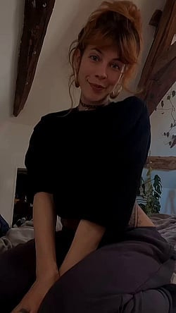 Party Trick: Cute Petite Tattooed Amateur Shows Off Boobs'