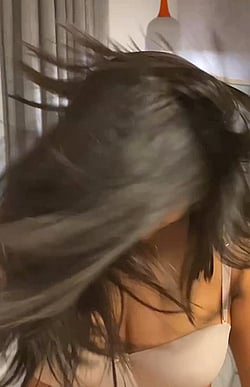 Step-Mom's Bouncing Boobs: A Glimpse of Long Hair and Tits'