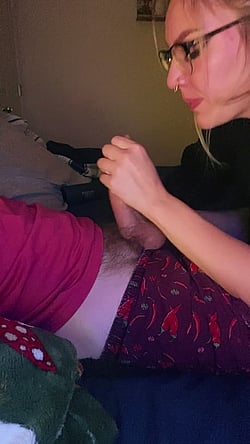 Wife Gives Husband Amazing Blowjob'