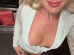 Hot Chick Glows Up Close'