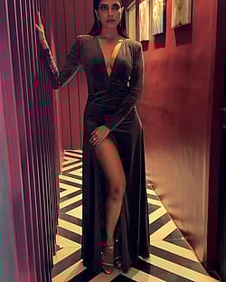 Hot Indian Actress Malavika Steals the Spotlight in Her Sultry Dress'