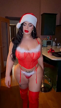 Merry Fucking Christmas: Big Ass Latina in Santa Outfit'