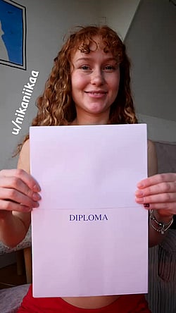 Suck My Dick, College Graduate: A Jiggly Redhead's Amateur Tits and Boobs'