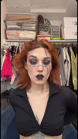 Redhead with Tattoos and Piercings Accidentally Flashes Boobs on TikTok'