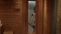 Naked Girl in Sauna: The Rock is Chill, But the Other Guy is Upset'