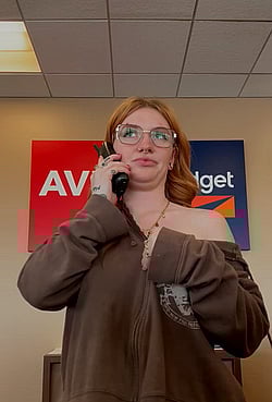 Redhead on the Phone: 'I Can't Believe I'm Doing This!''