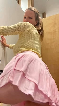 Showing off my new outfit and big tits'