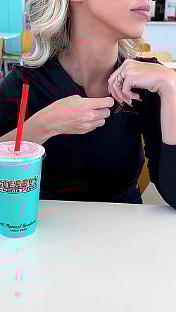 Wife Gets Dared to Flash at Burger Joint'