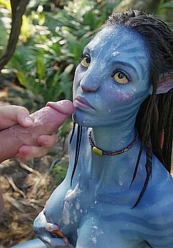 Cum Eating Avatar: A Blue Alien's Cum Licking Adventure'