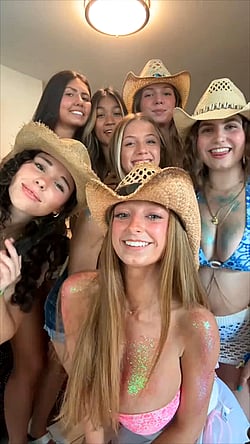 Busty Teens in Cowboy Hats'