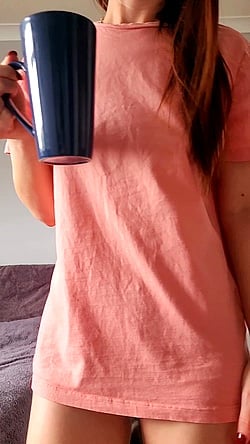 Petite MILF with Tits: The Best Days Start with Coffee and a Naked MILF'