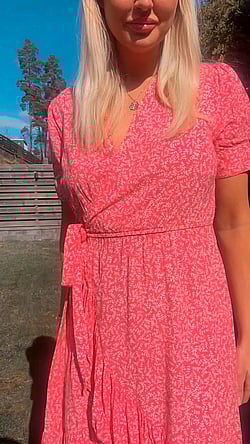 Blonde MILF Almost Gets Caught Outside'