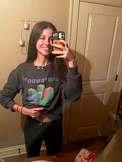 30-Year-Old Brunette MILF Shows Off Her Titty Drop in Cute Video'