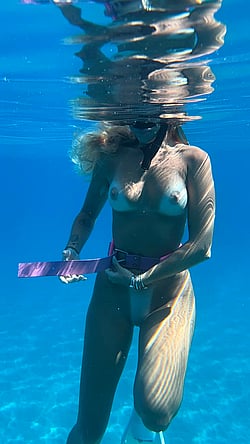 Going for a Swim with Big Tits'