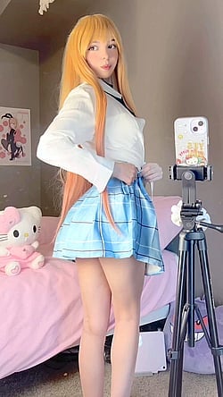 Home Alone Today: Cute Asian Teen Cosplaying as Hello Kitty'