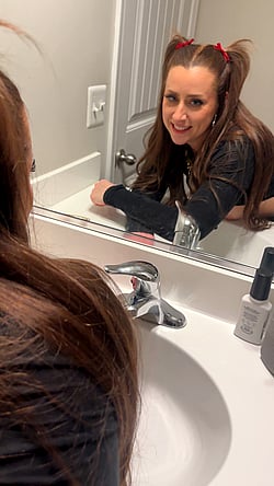 Cleaning Up Fun: A Gif of a Woman's Rear Pussy'