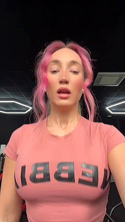Pink Hair Flashing in Gym: Your Ninja Girl is Exposed!'