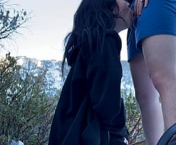 First Date Blowjob: Cute Teen Gets Cum'
