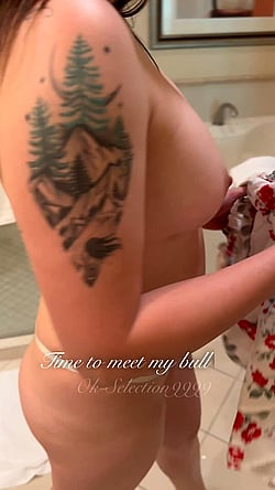 When you've been secretly chatting with a bull behind your husband's back, and now he's finally getting the opportunity to take you up and see the chemistry in action'