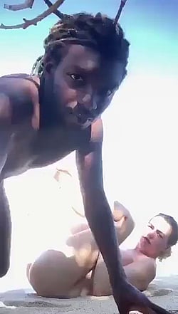 BBC Slut Making Memories on the Beach'