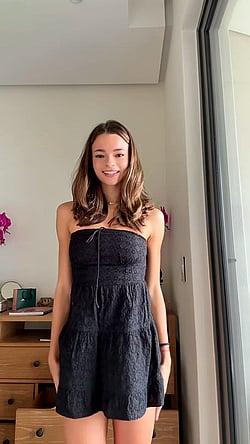 Love My Abs Today: Teen Shows Off Her Tits'